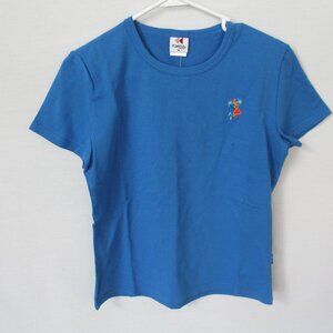 Kaepa blue cheerleader cotton crew neck short sleeve basic tee *Sz M* NWT